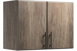 Prepac Elite 2 Door Stackable Wall Mounted Storage Cabinet, 16" D x 32" W x 24" H, Drifted Gray