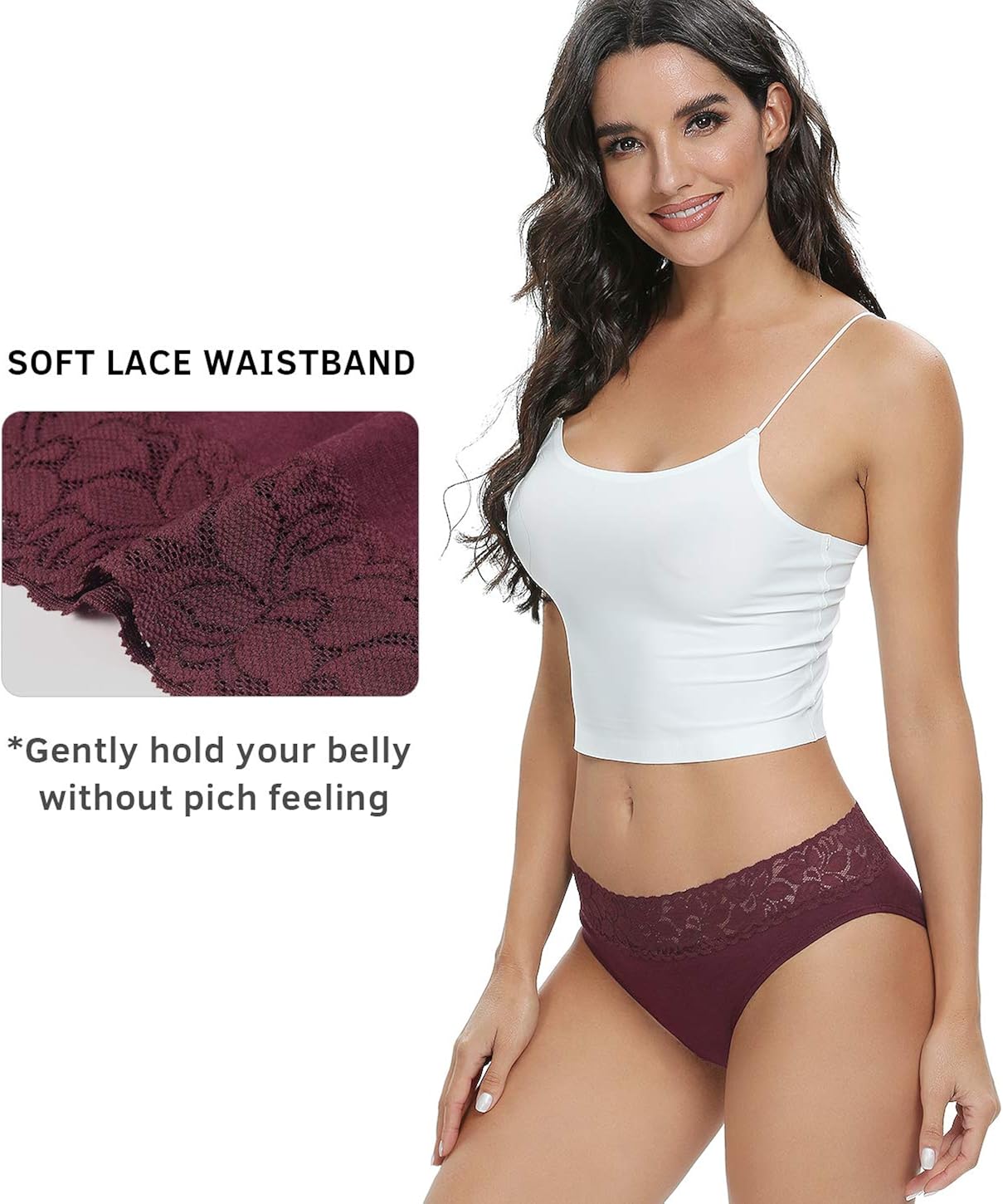 Cotton Hipster Panties for Women Lace Hiphugger Panties Bikini Underwear Pack at  Women’s Clothing store