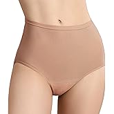REELINDRY Womens Incontinence Underwear Absorbency 2.0 oz Leak Proof Washable Bladder Control Briefs Postpartum Protective Panties Odor Control Cotton Comfort 1 Pack (Nude, L)