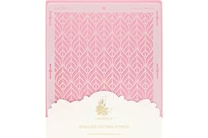Lacupella Cake Baking Stencil - Seamless Delicate Pattern for Decorating Tall Double Barrel Cake to Use with Buttercream, Roy