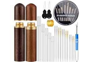 SDEZUNX 85 Pcs Sewing Needles, 3 Styles 14 Size Assorted Needles for Sewing, Sharp Sewing Needles Large Eye, Easy Self Threading Needles for Handsewing Art Crafts with 2 Threaders and Stitch Remover Thimble