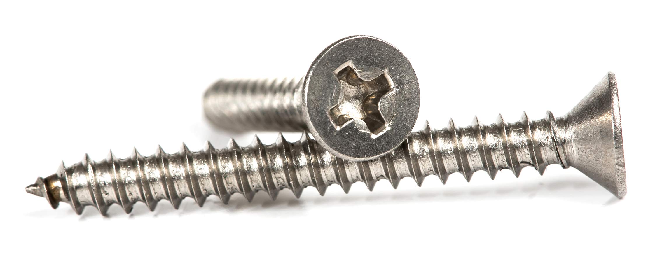 3.5mm x 25mm Phillips Countersunk Self Tapping Screws A2 Stainless Steel Tappers (Pack of 20) H07BC