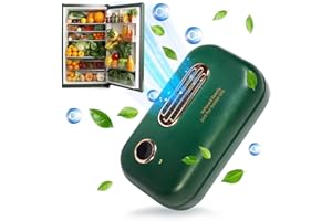 1st Heaven Compact Fridge Deodorizer: Refrigerator Smell Eliminator with Smart Program for Efficient Odor Removal, Outperforming Baking Soda and Charcoal Bags, Reusable for Thousands of Hours! (Green)