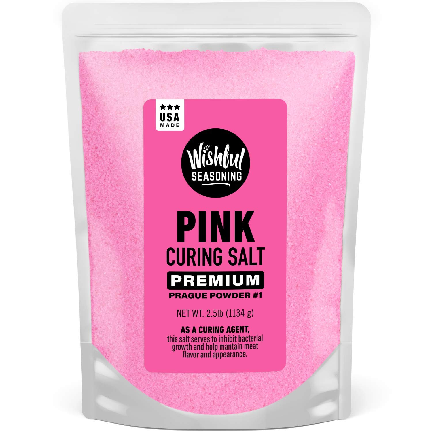 Pink Curing Salt 1 (Premium Prague Powder) 2.5 Pound XL Bag by Wishful