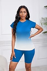 PINSV Women 2 Piece Outfits Summer Sweatsuits Track