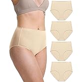 Neione Women's Cotton Underwear High-Waisted Seamless Panties Postpartum Briefs for Ladies Full Coverage Breathable