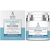 Sapi Anito Hyaluronic Acid Face & Neck Cream – With Ceramides, Peptides, Niacinamide & Vitamin C – Hydrating Moisturizer for Barrier Support – For Normal to Dry Skin, 1.7 fl oz