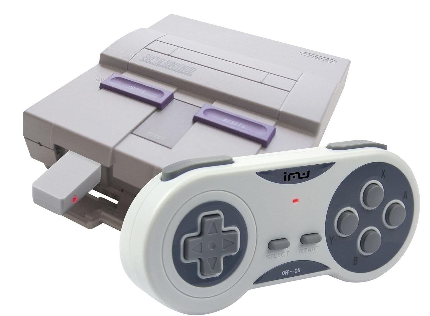 iMW Wireless Gaming Controller for NES and Super NES Classic Edition - Grey: Video Games