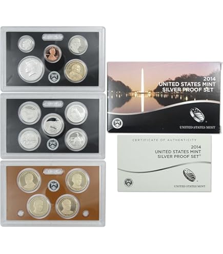 2013 S U.S. Mint 14-coin Silver Proof Set - OGP box & COA Proof at