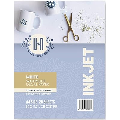 white waterslide decal