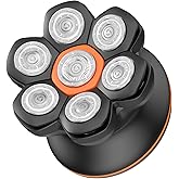 7D Head Shaver for Bald Men, Electric Razor with Upgraded Flexible Blades, Long Battery Life, IPX6 Waterproof, LED Display, Ergonomic Design, Rechargeable, 2 Speed Settings, Easy to Clean