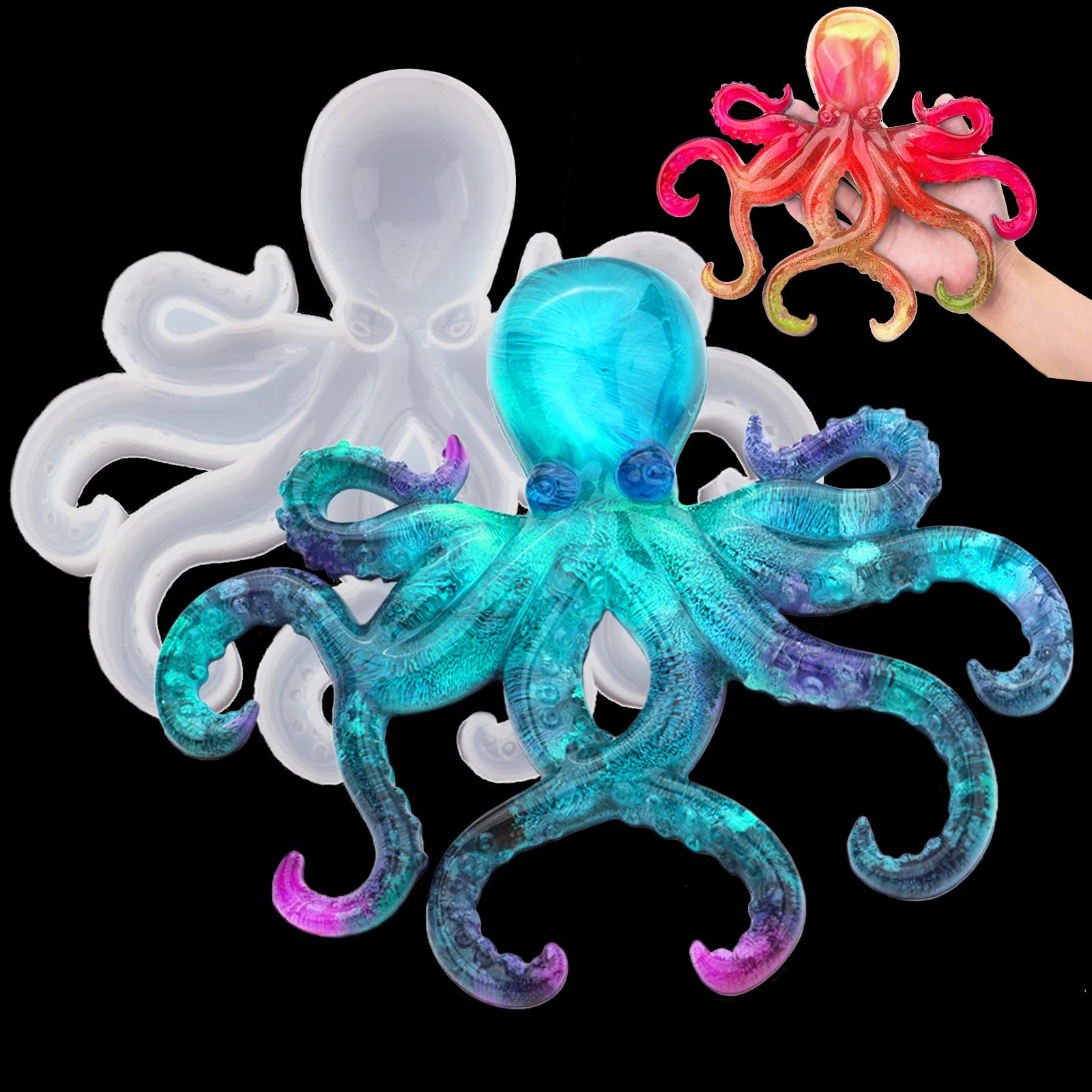 Large Octopus Resin Molds, Silicone Ornament Mold for Epoxy