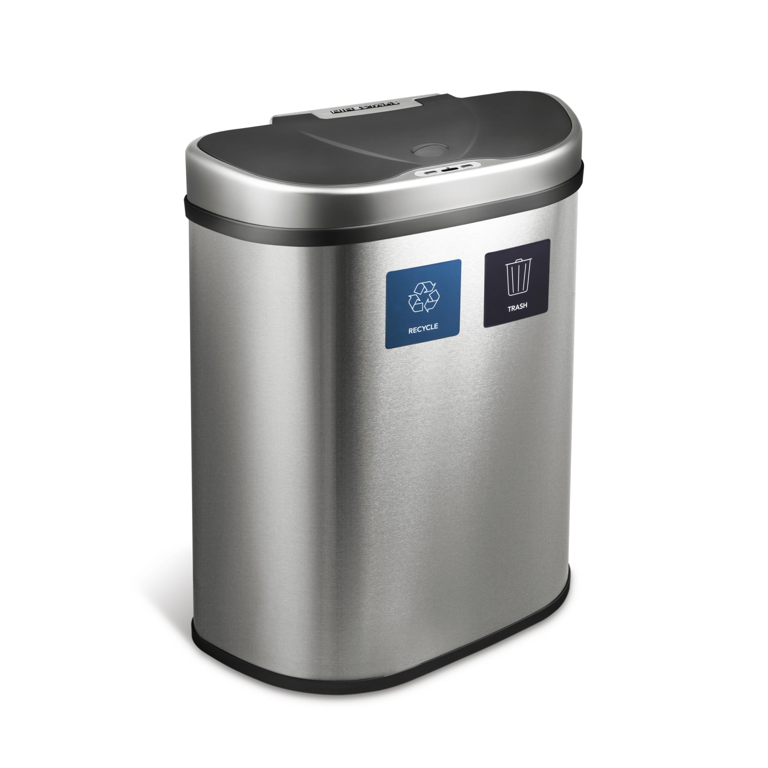 Photo 1 of (see images for damage) Ninestars DZT-70-R3 Motion Sensor Trash Can, Extra Large, Silver, Non Stick