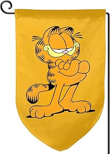 Heyuchuan Garfield Garden Flag 12.5x18 Inch Yard Flag