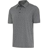 Antigua Men's Par 3 Polo - Soft Heather Poly-Stretch Golf Shirt | Moisture-Wicking Performance Top for Comfort & Style