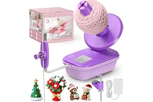 MIAOKE Electric Yarn Ball Winder, High Speed Three Gears Adjustable 4-10oz Large Automatic Winder for Crocheting, Convenient and Easy to Use, Good Helper for Knitting Enthusiast-Charm Purple