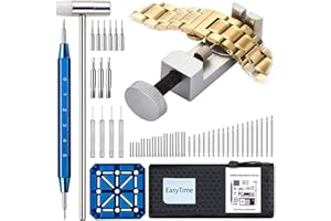 EasyTime Watch Link Removal Tool Kit, Watch Band Tool Kit, Spring Bar Tool Set for Watch Repair and Watch Band Replacement with Small Hammer, Professional Watch Strap Remover Repair Tool