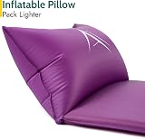 Trail Outdoor Leisure Trail Self-Inflating Camping Mat with Pillow Purple view 3