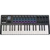M-VAVE 25 Keys 8-16 Backlit Drum Pads MIDI Keyboard &ndash; Professional Beat Maker and Keytar for Keyboard Music Production Builtin Battery Wireless Connect (Black, MIDI 37 Keys 16 Pads)