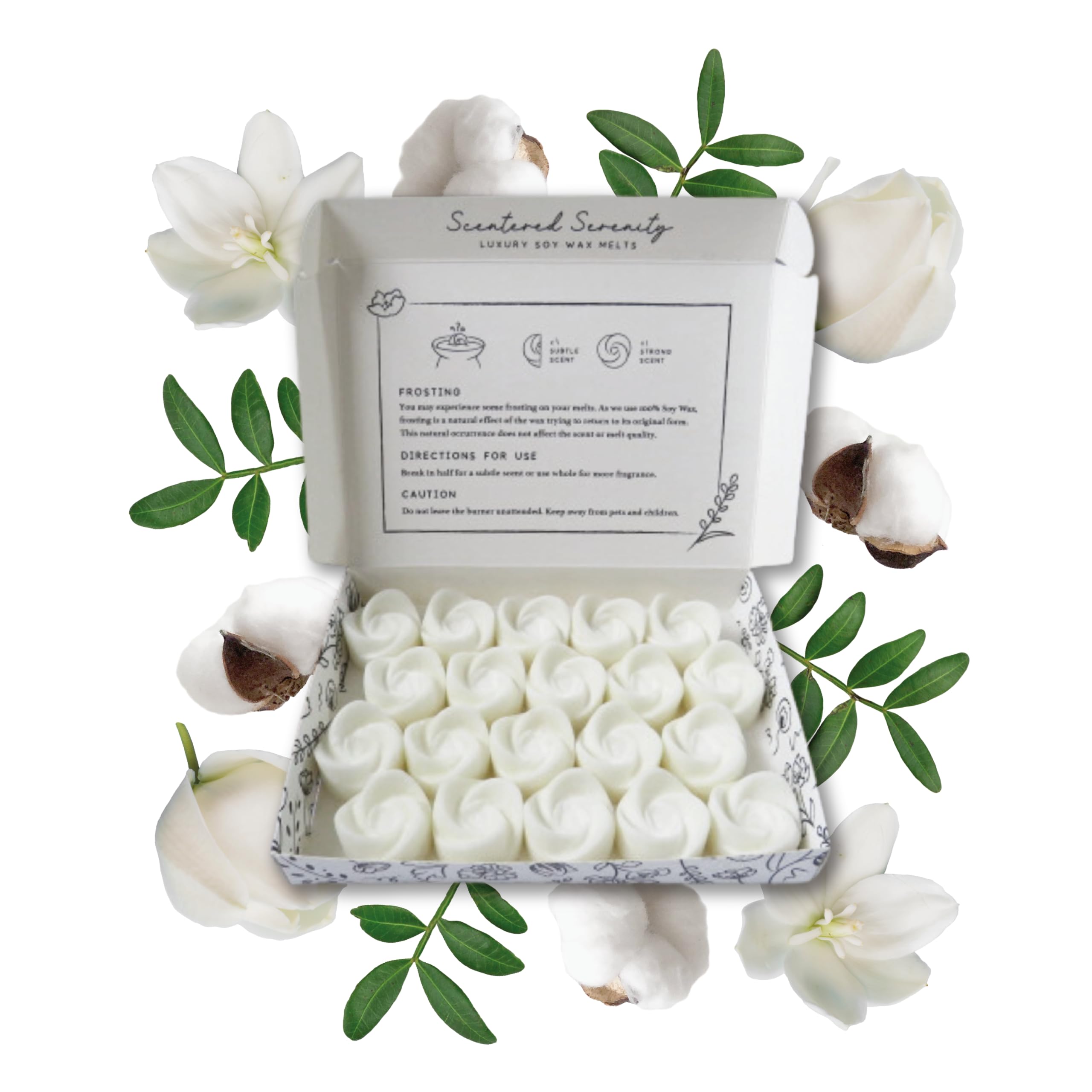 Baby Powder Wax Melts| Strong Scented| 20 Pack| Luxury Gift Set Wax Melts| Over 96 Hrs Burn Time Per Box| Pet Friendly| Eco Friendly| Hand Poured in Staffordshire, UK (Baby Powder)