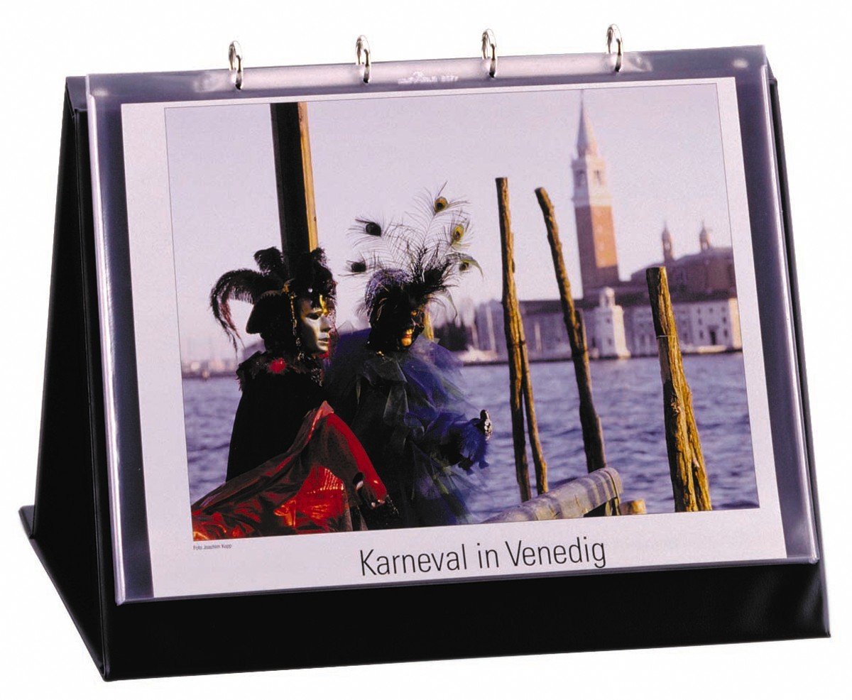 Durable Landscape Table Top Presenter, A3 Size - Black