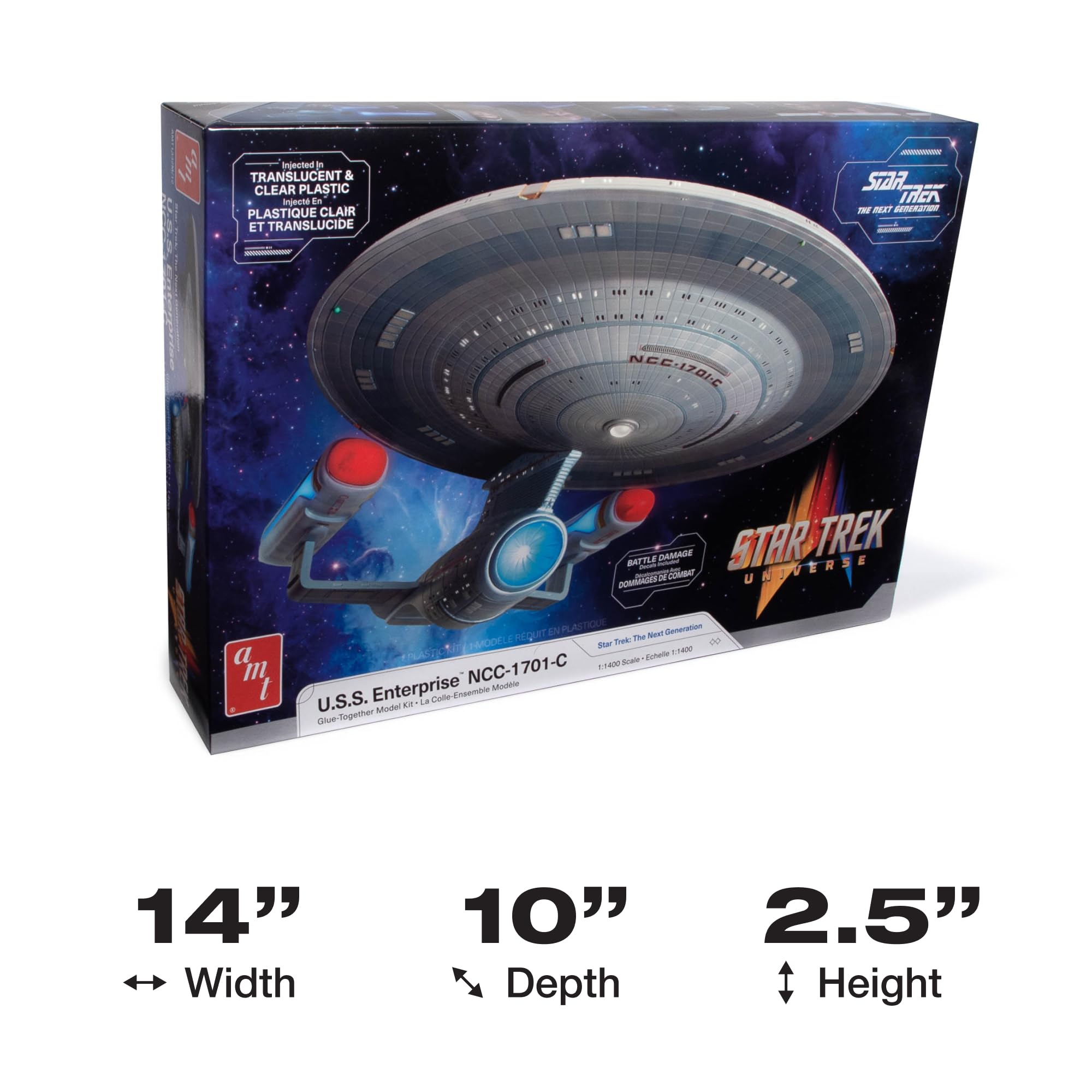 AMT Star Trek U.S.S. Enterprise NCC-1701-C 1:1400 Scale Model Kit
