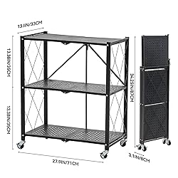 BRIAN & DANY 3-Shelf Foldable Storage Shelves with