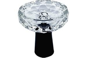AGSDGAWD Hookah Bowl Diamond-Shaped Glass Shisha Bowl High-Temperature Resistant Compatible with Heat Management Systems Elevate Your Shisha Experience (Color : Black)
