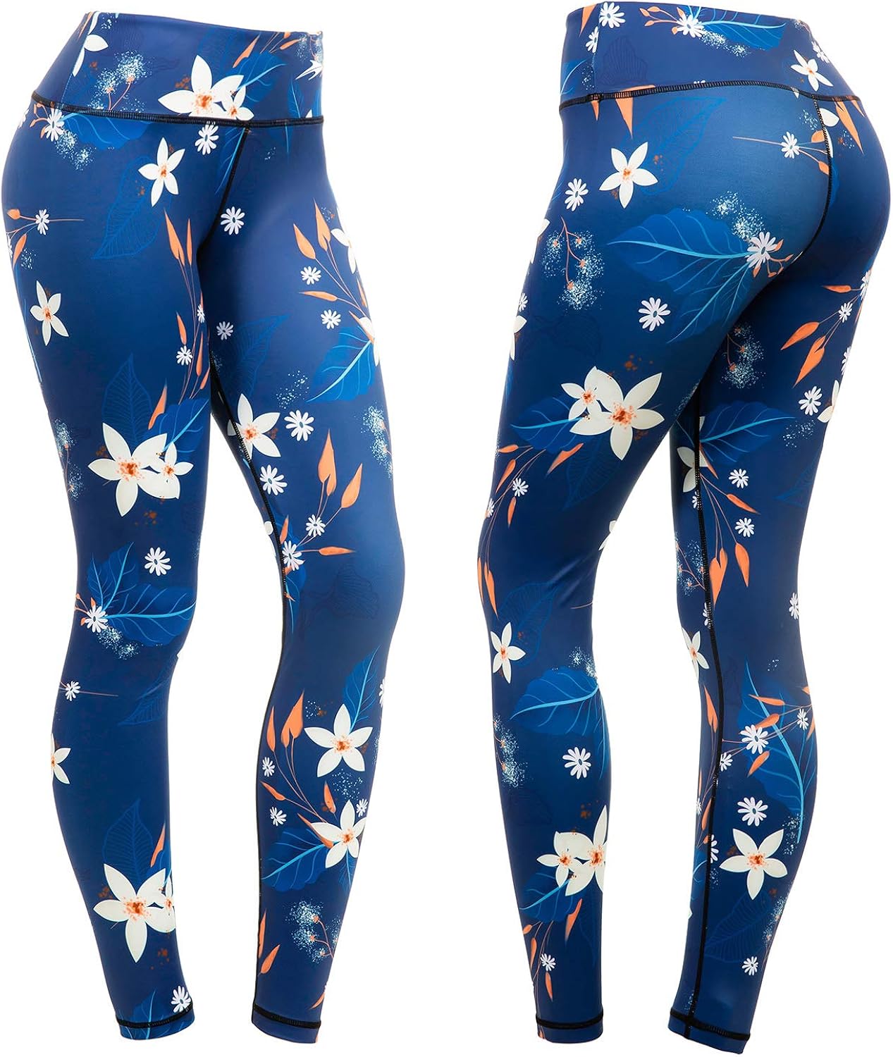 CompressionZ High Waisted Women's Leggings - Compression Pants for Yoga Running Gym & Everyday Fitness : Clothing