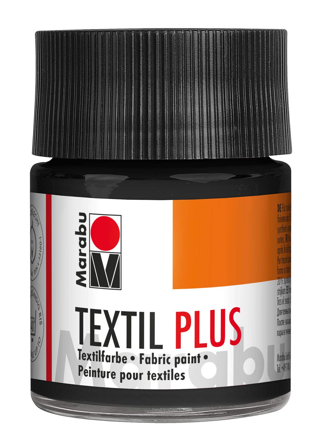 Marabu Textil Plus Fabric Paint 50ml - 073 Black