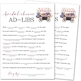 oayGnay Wedding Games, Bridal Shower Ad-Libs, Fresh Off The Market Wedding Game Cards, Bridal Shower Games 25 Guests for Engagement Party, Minimalist Engagement Party Supplies (5"x7") -14