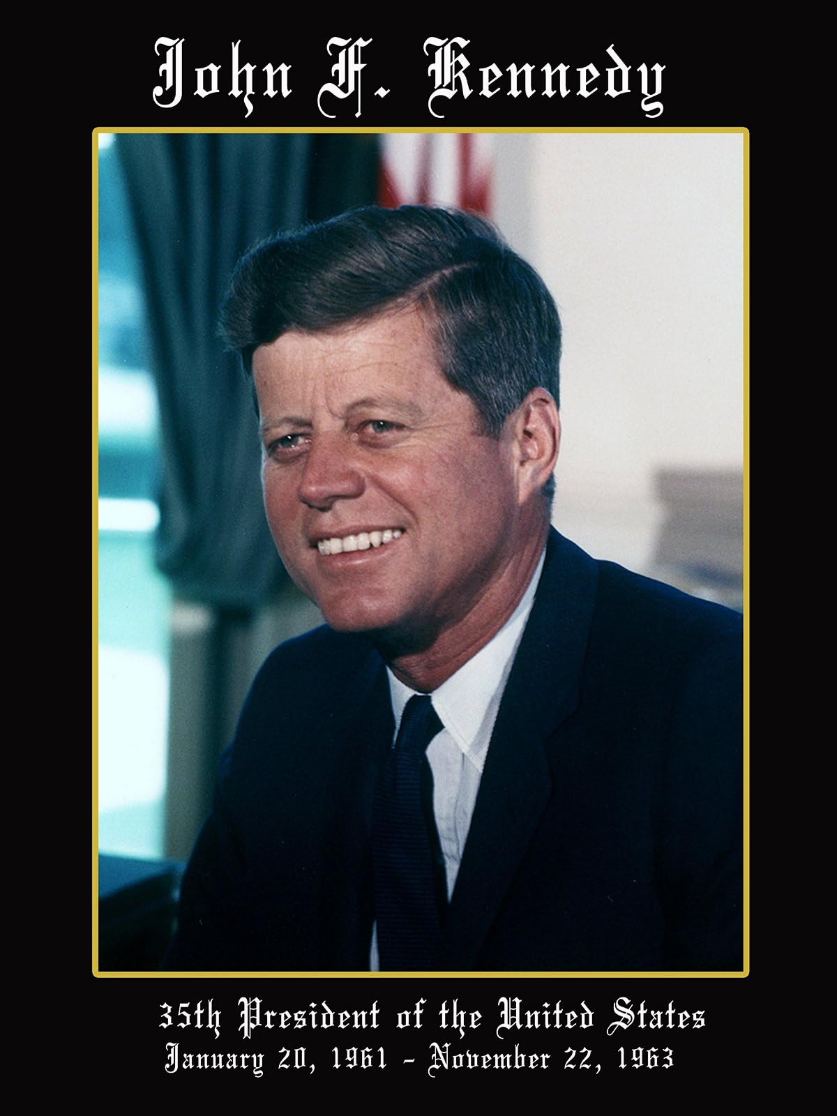 John Kennedy Poster President John F Kennedy Portrait JFK 18x24