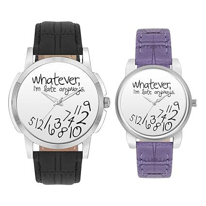 Gifts for Couple, Multicolor Dial Wrist Watch for Men and Women