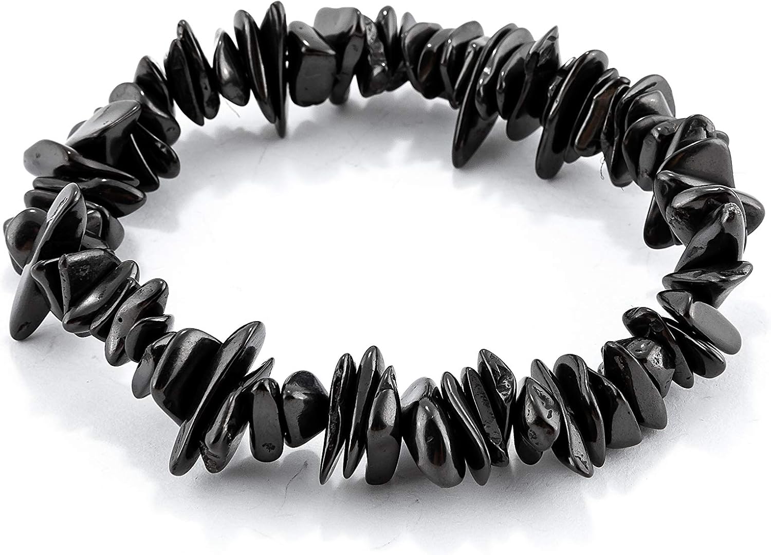 SN NATURSTEIN UG Precious stone shungite directly from Karelia: 3 x bracelet Dragon Scales, Black/White - Image 4