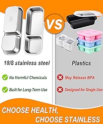 KTKUDY Stainless Steel Snack Container for Kids