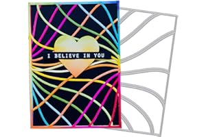 Mvchifay Cutting Dies for Card Making Metal Die-Cuts Scrapbooking Tool Hollow Frame DIY Craft Punch Template Embossing for Paper Album Decor (Wave Frame-13.9x10.6cm)