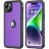 Protebox for iPhone 14 Waterproof Case with Built-in Screen Protector, Shockproof Dustproof Full Body Protective IP68 Waterproof Phone Case for iPhone 14 6.1 inch (Purple)