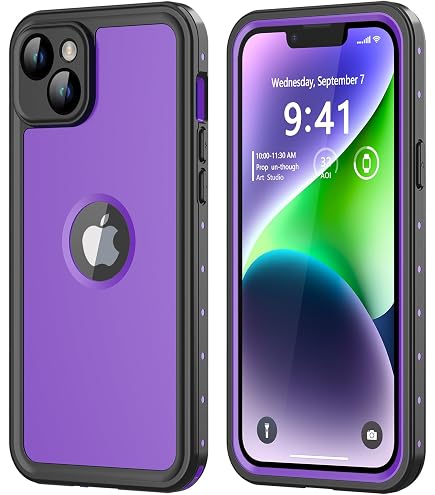 thumbnail interactive-video image 1 of Lanhiem IPhone 14 Waterproof Case - IP68 Certified Heavy Duty Protection With Built-in Screen Protector 1 of 10