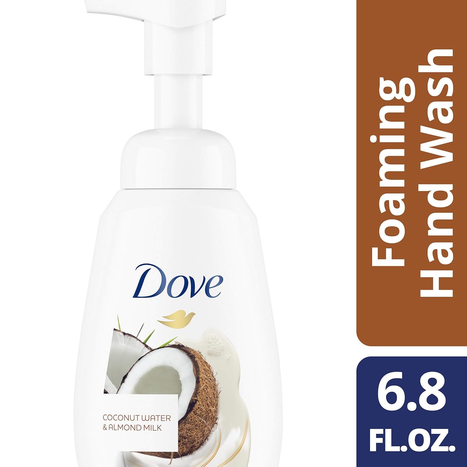 DOVE BODY WASH Foaming Hand Wash, Coconut Water & Almond Milk, 6.8 oz