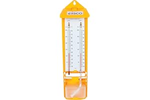 Wet-Dry Bulb Hygrometer, Wall Mounted Thermometers - Eisco Labs