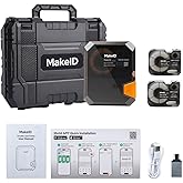 Makeid P31S Industrial Label Maker Portable Bluetooth Printer with 0.75" x 19.68ft Label for Wire Cable Labeling Machine, Job Sites and Heat Shrink Tubing Labeler-Hardcase with 3 Cartridges Bundle
