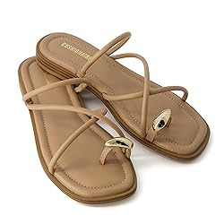CUSHIONAIRE Venue Women’s Strappy Toe-Loop Slide