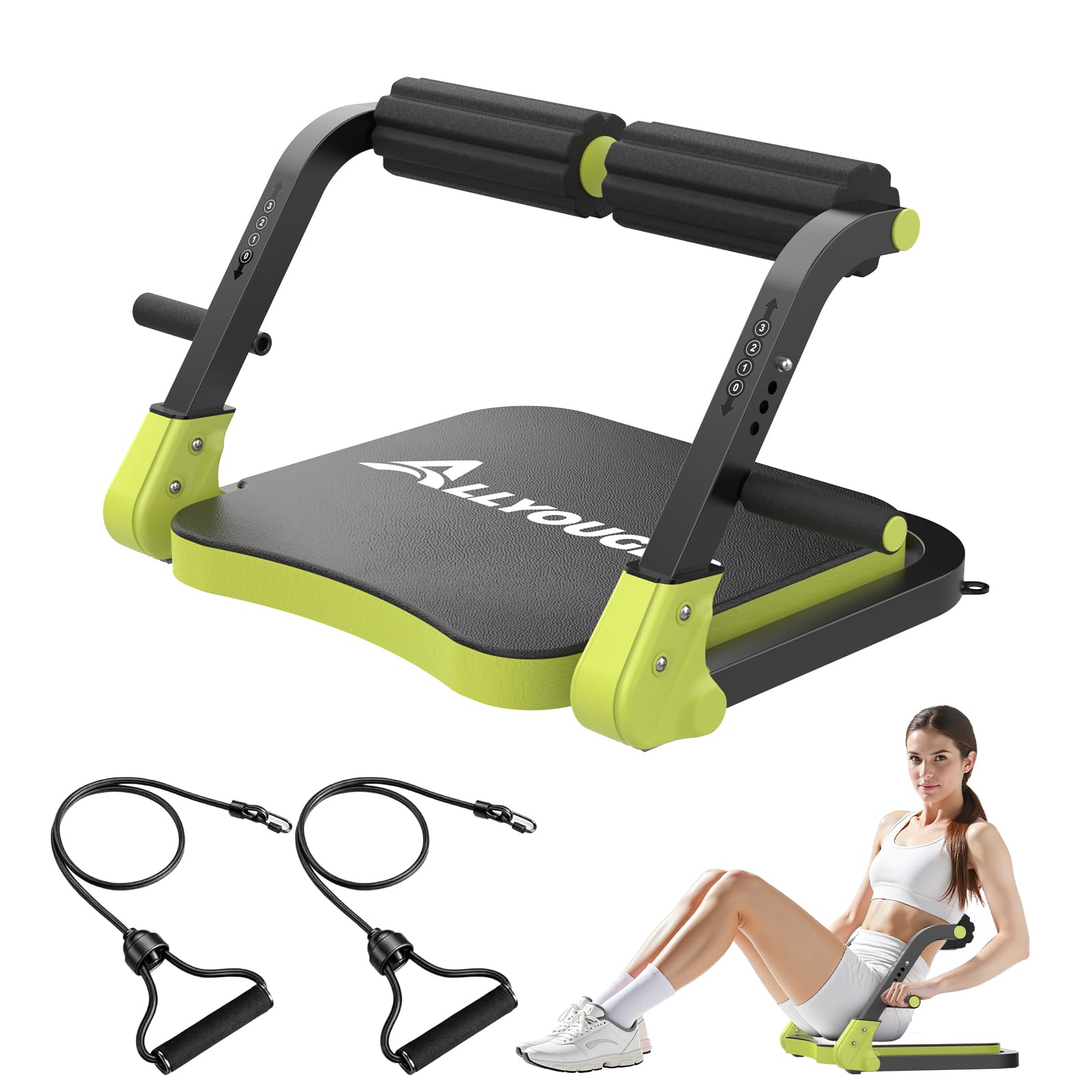ALLYOUGER Ab Machine,Sit Up Exercise Equipment& Core Machine, Ab ...