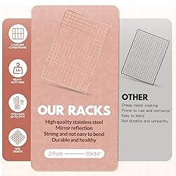 2 PCS Cooling Racks for Cooking and Baking, 16x10