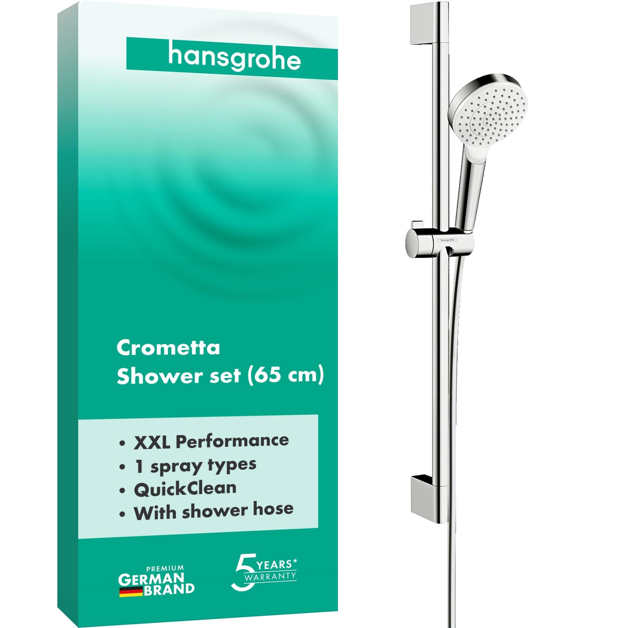 hansgrohe Crometta Shower set 100 1jet with shower rail 65 cm