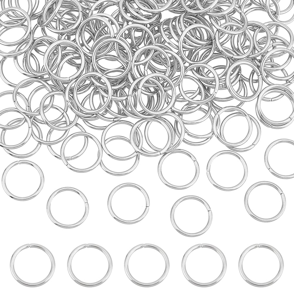 UNICRAFTALE About 150pcs Stainless Steel Jump Rings Round Ring Inner 12.3mm Closed but Unsoldered Jump Rings Metal Rings for Bracelet Necklace Jewlery Making