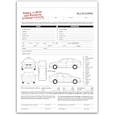 NextDayLabels Vehicle Transport Bill of Lading - 3 Part - 100 Sets | for Auto Haulers Car, Van Shipping Dealerships, Made in USA