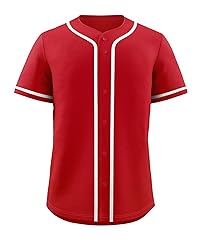 KXK Blank Baseball Jersey for Men Casual Button
