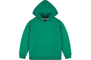 BIG ELEPHANT Boys' Hooded Sweatshirt - 100% Cotton,Lightweight Long Sleeve Hoodie with Pocket for School & Casual Wear