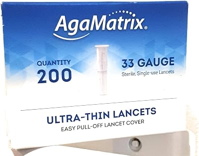 AgaMatrix Ultra Thin Lancets Blood Glucose Monitoring 200 Count